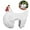 White, variant on Chickens Statue Funny Yard Decor:Resin Chicken Figurines,Tree Fence Decorations Outdoor,Chicken Decorations for Garden,Farm,Patio,Backyard (Orange)