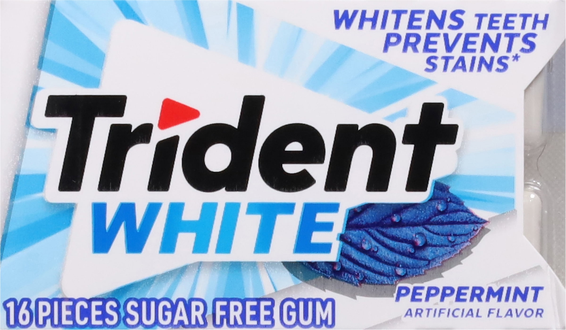 TRIDENT WHITE PEPPERMINT GUM 16 CT