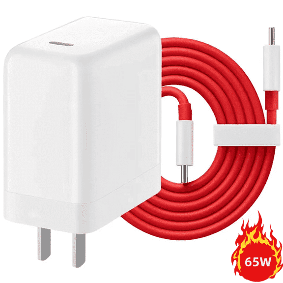 Aniceparthy Warp Charger Compatible with OnePlus 8T, 9, 9R, 9Pro, 65W USB-C Wall Charger with Cable, 65w Power Adapter, USB Dual Type-C Data Cable