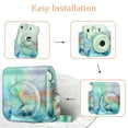 thumbnail image 4 of Fintie Protective Case for Fujifilm Instax Mini 12 Instant Camera - Premium Vegan Leather Bag Cover with Removable Adjustable Strap, Emerald Marble, 4 of 8