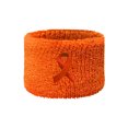 thumbnail image 6 of COUVER 2.5 Inch Embroidered Kidney Cancer Awareness Ribbon Orange Wristbands 2 Pairs (Unisex), 6 of 8