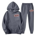 thumbnail image 7 of Mens Sweatsuits 2 Piece Set Casual Jogging Gym Sweat Suits Casual Letter Printed Hoodie Set Fall Winter Clothes, Grey, Size XXL, 7 of 7