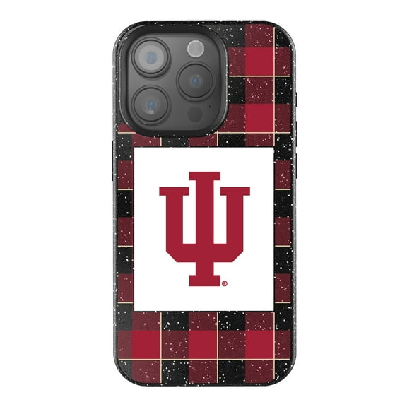Keyscaper Indiana Hoosiers Plaid Bling iPhone Case