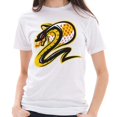 thumbnail image 3 of Big Size Kai the Cobra Graphic Design Lane Seven Ring Spun Jersey Cotton Short Sleeve Premium T-Shirt - White 2XL, 3 of 4