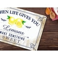 thumbnail image 4 of Metal Decor Sign - Life Gives You Lemons, 12x8 Inches, Vintage Farmhouse Style, Industrial Grade Aluminum, Wall Art for Kitchen, Office, Dorm, 4 of 4