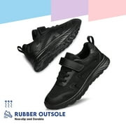 vibdiv Boys Girls School Shoes Kids Sneakers Athletic Running Tennis Walking Shoes Black Toddler Size 7