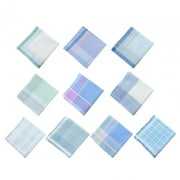 Abbraccia 10 Pieces Handkerchiefs for Men Hankies Classic Assorted Color 30cm Kerchief Pocket Squares for Grooms Weddings Party Father