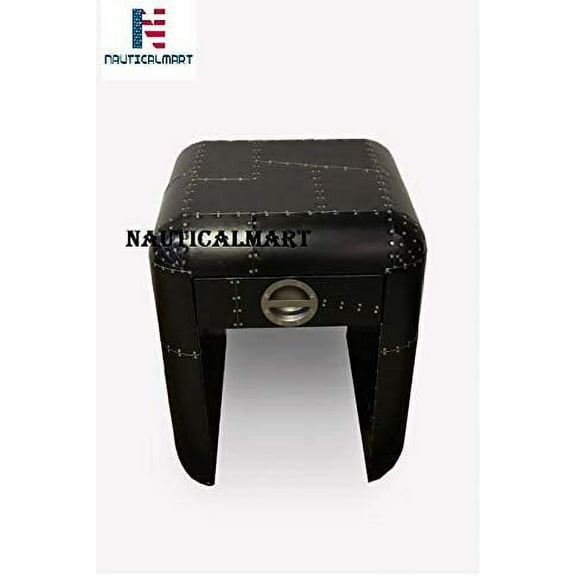 Aviator | Industrial Side Table END Table Aluminium Furniture (Black)