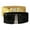 Gold & Black, variant on INSPIRE CHIC Women's Belt Ladies Sequins Decor Metal Interlocking Buckles Elastic Waist Belt Gold & Gold