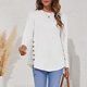 thumbnail image 2 of Blusa informal de manga larga con cuello redondo y manga larga para mujer Pompotops  FGAJ4055, 2 of 6