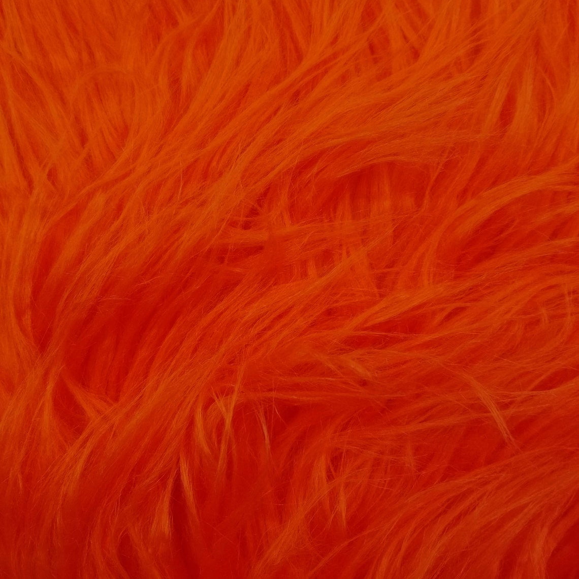 Faux Fur fake red on black Frosted tips fabric 60 Wide sold by the yard