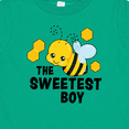 thumbnail image 4 of Inktastic The Sweetest Boy with Bee and Honey Combs Boys or Girls Baby T-Shirt, 4 of 5