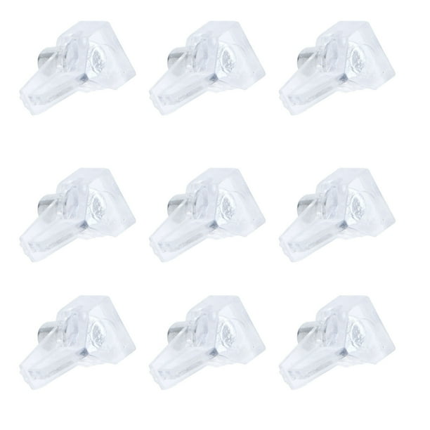 20 Soportes Transparentes Para Estantes De Libros - Plástico Resistente, Aguantan Hasta 50 Lb Cada Uno