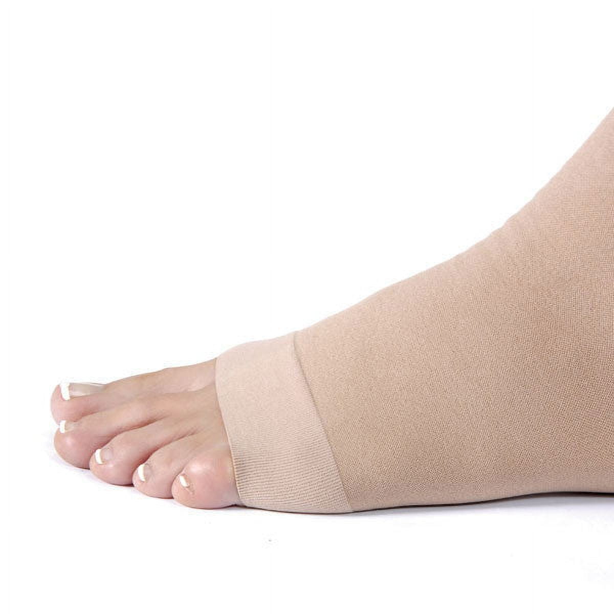 Jobst 6038590 20-30 mmHg Relief Petite Open Toe Silicone Knee High, Beige - Large Full Calf