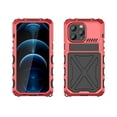 thumbnail image 2 of No Screws Metal Case for iPhone 14 Pro Max Cover, Outdoor Sports Military Heavy Duty Alloy Aluminum Metal Case Dustproof Protective Shockproof Cover for iPhone 14 Pro Max 6.7 inch, Red, 2 of 7