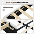 thumbnail image 4 of 4 EVER WINNER Twin Bed Frame, Twin Size Bed Frame with Headboard, Boucle Bed Frame with Removable Pillow Upholstery, No Box Spring Required, Easy Assembly, White, 4 of 6