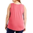 thumbnail image 3 of Meichang Plus Size Tank Tops for Women Sleeveless Scoop Neck Shirts Solid Comfy Workout Tops Lightwieght Yoga Gym Tank Tops Woman Red L, 3 of 3