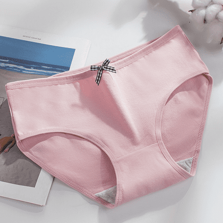 Fulorrnie Underwear for Women Comfort Seamless No Show Cute Panty Briefs Cheeky Banded Waist Waistband Panties  Light Purple  XL
