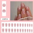 thumbnail image 2 of Uñas postizas Rupofuza Long Coffin de Press on Nails, 30 unidades, para mujer, 2 of 9