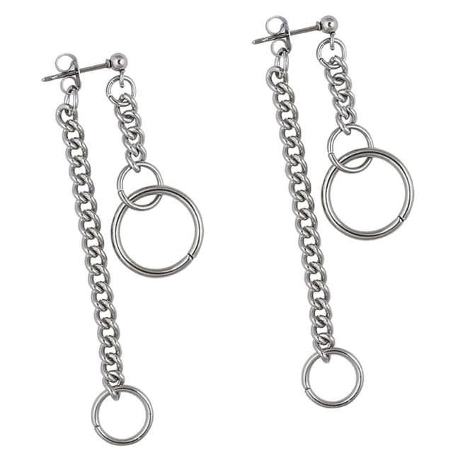 1 Par Pendiente De Oreja De Oído Pendiente De Pendientes De Joyería De Moda Accesorios Zulema Pendiente de borla de acero inoxidable