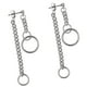 thumbnail image 3 of Pendientes de pernos prisioneros colgantes de hueco de cadena de acero inoxidable Hugo Pendiente de borla, 3 of 9