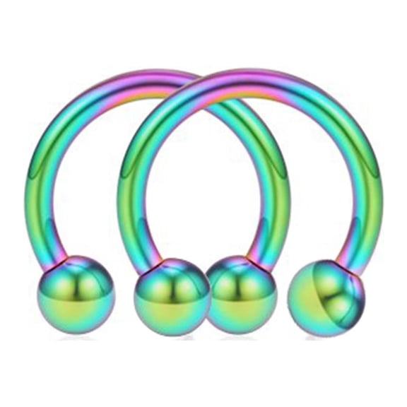 Wholesale Nose Ring Hoop Magnetic Horseshoe Rings Stainless Steel Faux Septum Rings