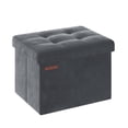 thumbnail image 1 of Reposapiés plegable Storage Ottoman SONGMICS, 31 x 41 x 31 cm, color gris, 1 of 7
