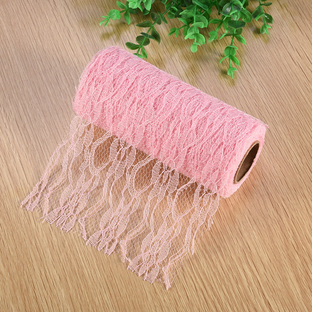 10 Yard Wedding Decoration Table Runner Chair Sash Floral Lace Tulle Roll 