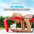 thumbnail image 3 of Ostrich The Original Chaise Beach Lounge Chair, Folding & Reclining Outdoor Lounger, Red, 3 of 12