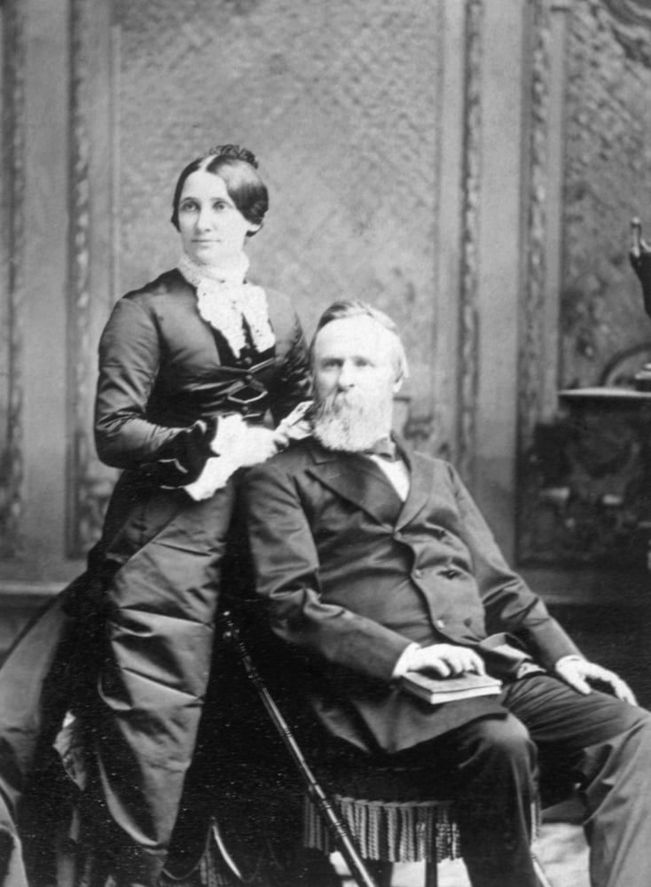 President Rutherford B. Hayes With First Lady Lucy Ware Webb Hayes ...