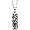 thumbnail image 1 of Sterling Silver Rhodium Antiqued Cylinder Ash Holder 18In Necklace Made In Sri Lanka qsx179, 1 of 5