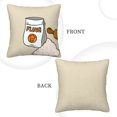 thumbnail image 3 of Square Throw Pillow Covers with Core, Cartoon Wheat Flour Pattern Pillows for Sofa Beds, 18"x18", 3 of 9