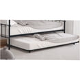 thumbnail image 4 of JERFIT Black Metal Twin Daybed with Trundle, Full Frame Contemporary Pipe Design, Mattress Ready for Guest Room Dorm, 4 of 6