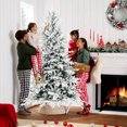 thumbnail image 2 of HOMCOM 7ft Christmas Tree, Full Flocked Pine Tree, Easy Assembly, 2 of 10