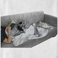 thumbnail image 6 of Grey Soft Flannel Fleece Throw Blanket, Vivid Skull and Crossed Bones Dangerous Scary Dead Skeleton Evil Face Halloween Theme, Cozy Plush for Indoor and Outdoor Use, 60" x 80", Dimgray, by Ambesonne, 6 of 6