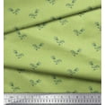 thumbnail image 3 of Soimoi Green Cotton Duck Fabric Artistic Bud Floral Print Fabric by the Yard 42 Inch Wide, 3 of 3