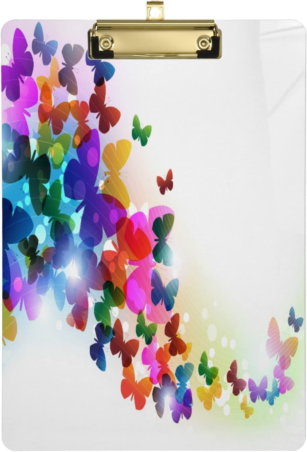 FMSHPON Beautiful Butterfly Clipboard Hardboard Wood Nursing Clip Board