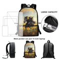 thumbnail image 6 of Uourmeti Horse Sunflower Print Backpack, Adjustable Comfort Shoulder Student Bookbag 17 Inch School Backpack for Travel Outdoor, 6 of 6