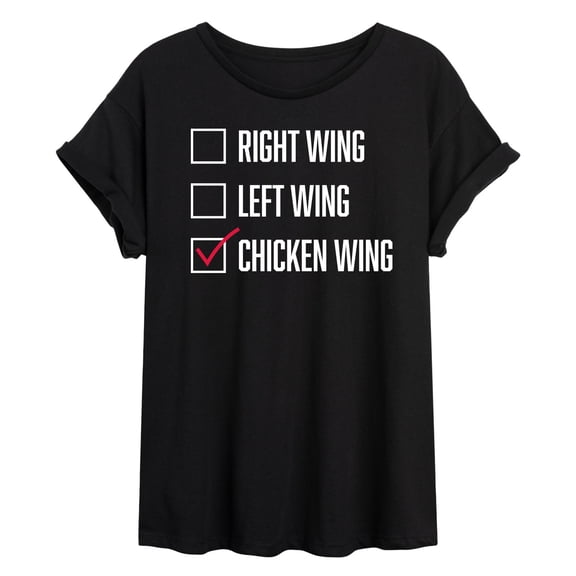 Instant Message - Chicken Wing Ballot Oversized Graphic T-Shirt