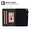 thumbnail image 4 of Dteck iPad 9.7 2017/2018 Case, iPad 6th Generation Case, iPad 5th Generation Case, iPad Air 2 Case, iPad Air Case, Slim Matte PU Leather Card Slots Wallet Case Multi-angle Standing Cover,Pink, 4 of 6