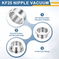 thumbnail image 3 of Nipple de vacío KF25, 30mm de longitud x 57mm OD, accesorio de brida de acero inoxidable 304, 3 of 6