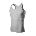 thumbnail image 4 of Men Workout Tank Tops Athletic Quick Dry Beater A Shirt Undershirt Quick Dry Muscle Tops Sleeveless Tee Shirts Summer Grey M, 4 of 6