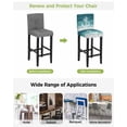 thumbnail image 3 of Nautical Anchor Teal Green Bar Stool Covers Set of 2, Coastal Ocean Ombre Striped Stretch Washable Bar Chair Covers with Backs, Removable Pub Counter Height Chair Cover for Kitchen Dining Room Cafe, 3 of 7