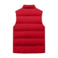 thumbnail image 7 of Iyufng Mens Mock Neck Horizontal Quilted Puffer Vests Zip Up Lightweight Winter Sleeveless Jackets with Zipper Side Pockets, 7 of 7