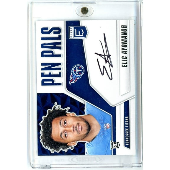 2025 Donruss Elite Pen Pals Elic Ayomanor #PPEYO Auto Rookie RC Football Card