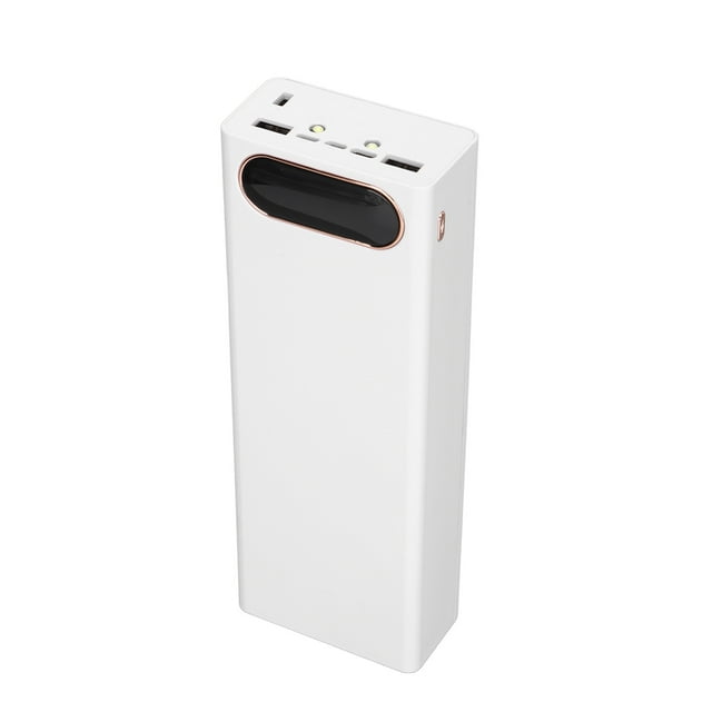 DIY Power Bank, Wide Application Battery Charger 10W Intelligent Large Capacity Dual USB Output for Mobile Phone Black,White
