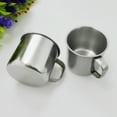 thumbnail image 6 of Qianha Mall Stainless Steel Coffee Cup with Handle 1 Pc Camping Cup 6.7oz Stainless Steel Espresso Cups,Metal Shot Glasses Tea Mug Cup Great for Outdoor Events Picnics Party, 6 of 7