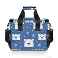 thumbnail image 7 of FORMRS Insulated Cooler Bag 24 Cans Capacity Soft Leakproof Lunch Box with Side Pockets, White Polar Bear, 7 of 7