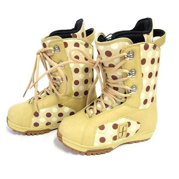 Forum Women's Aura Snowboard Boots Tan/Polka Dots - 4
