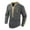 Gray, variant on Men's Stylish Henley Pullover Sweatshirt Colorblock Long Sleeve Stand Collar Slim Fit Tactical Jacket Workout Shirts